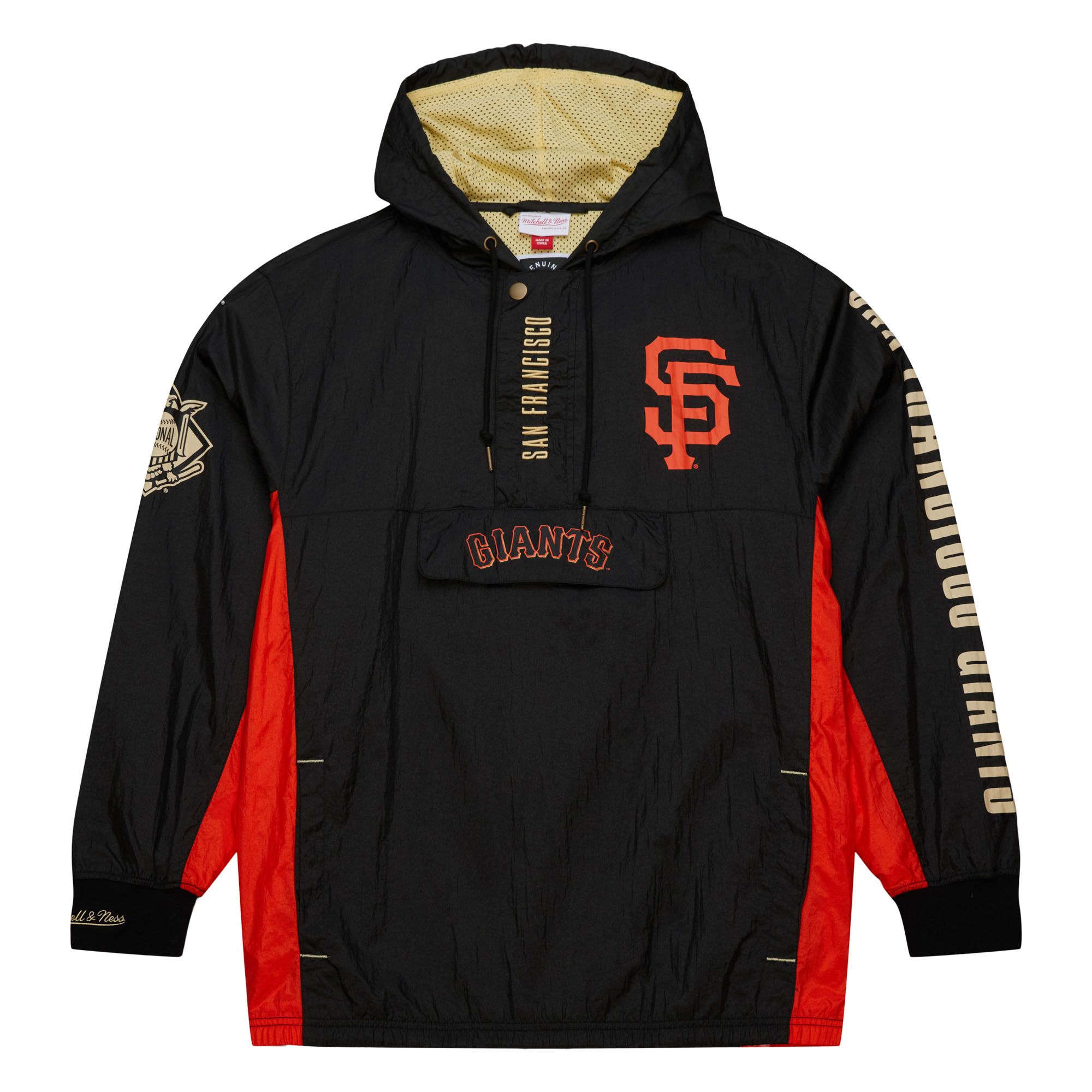 Mitchell & Ness Men's San Francisco Giants Team OG 2.0 Anorak Windbreaker Vintage Logo Jacket