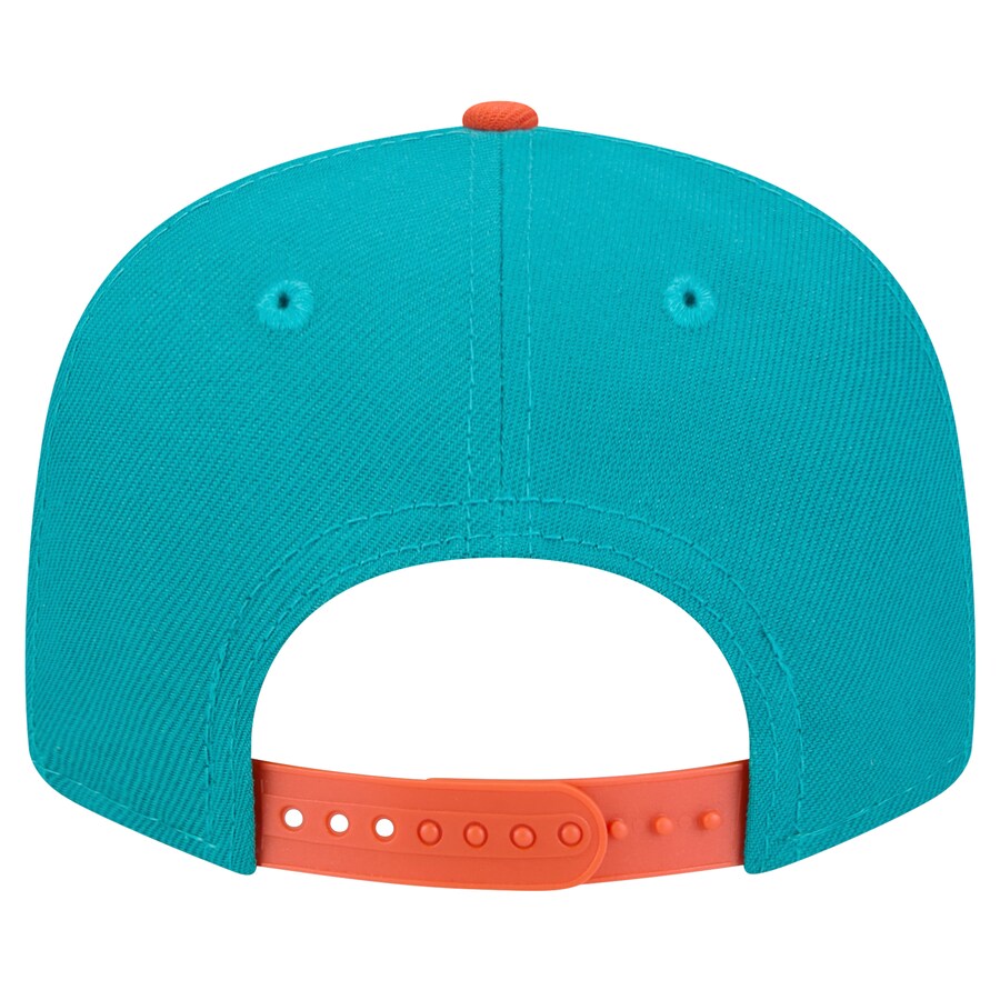 New Era Miami Dolphins 2-Tone 9FIFTY Snapback Hat-Aqua/Orange
