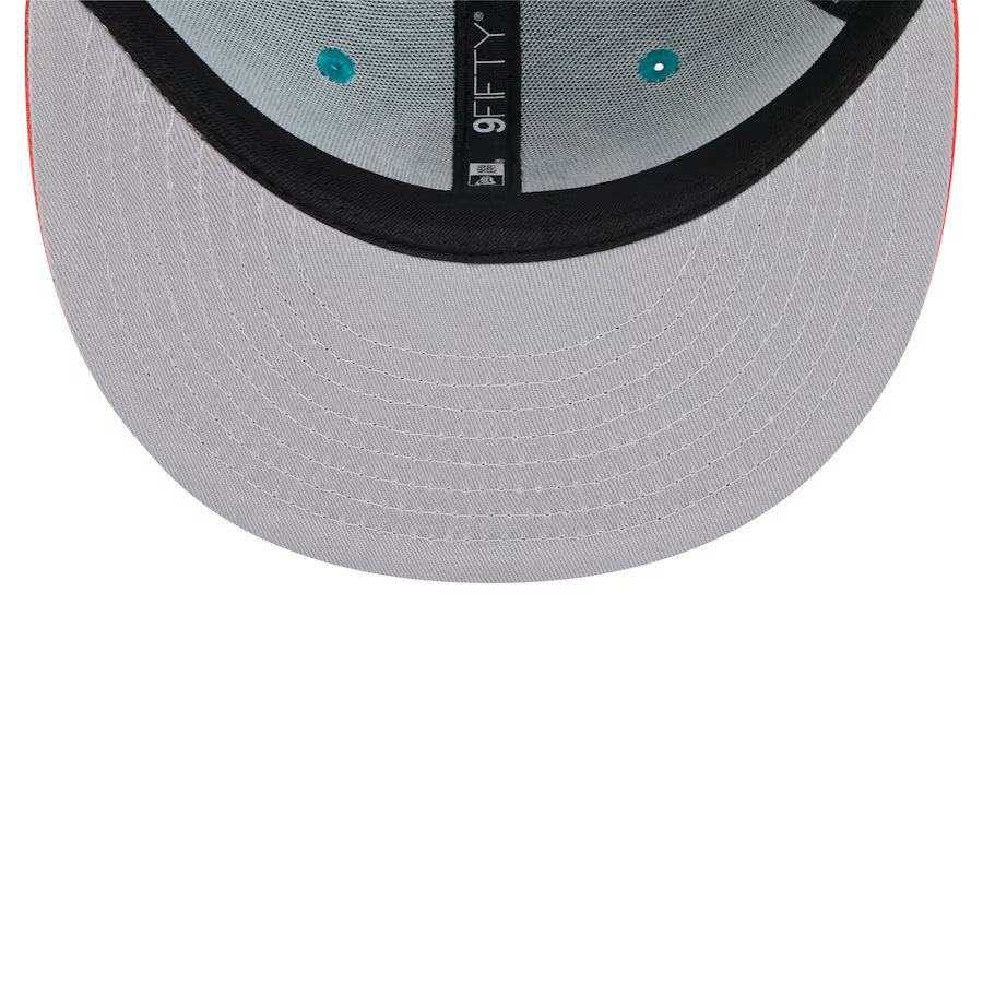 New Era Miami Dolphins 2-Tone 9FIFTY Snapback Hat-Aqua/Orange