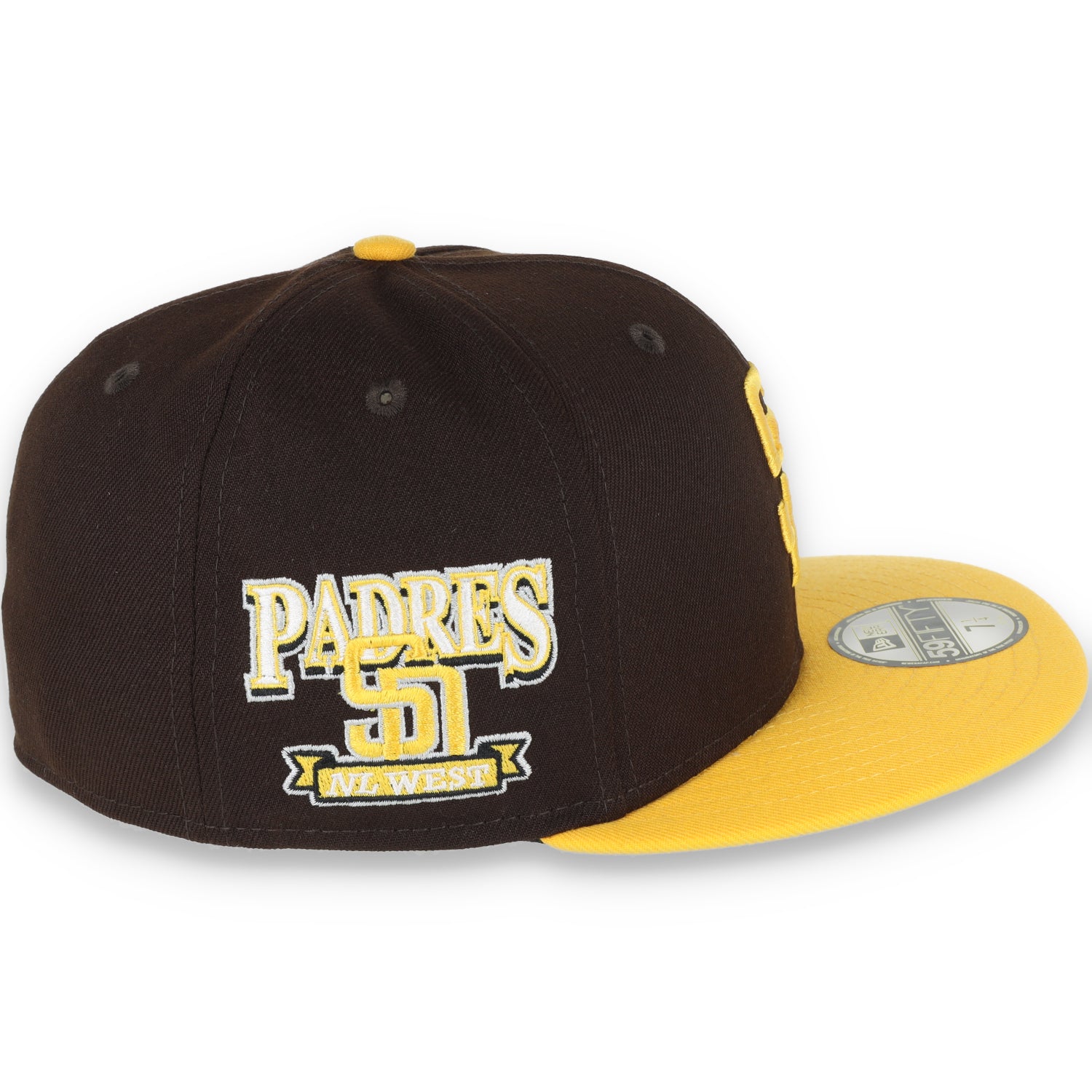 New Era San Diego Padres NL West 59FIFTY Fitted Hat-Brown/Yellow