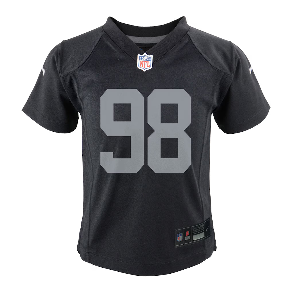 Nike Preschool Las Vegas Raiders Maxx Crosby Game Jersey - Black