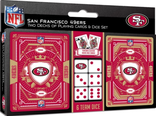 SAN FRANCISCO 49ERS PLAYING CARDS AND DICE SET