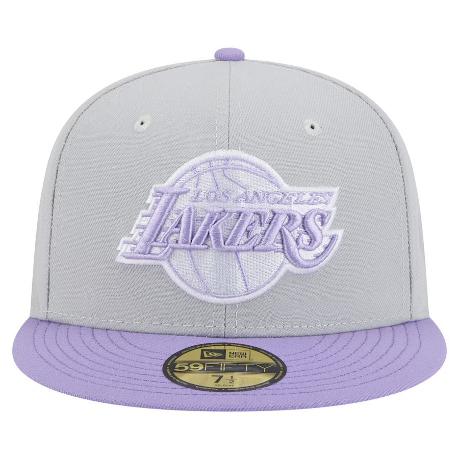 New Era Los Angeles Lakers 2-Tone Color Pack 59FIFTY Fitted Hat-Gray/Purple