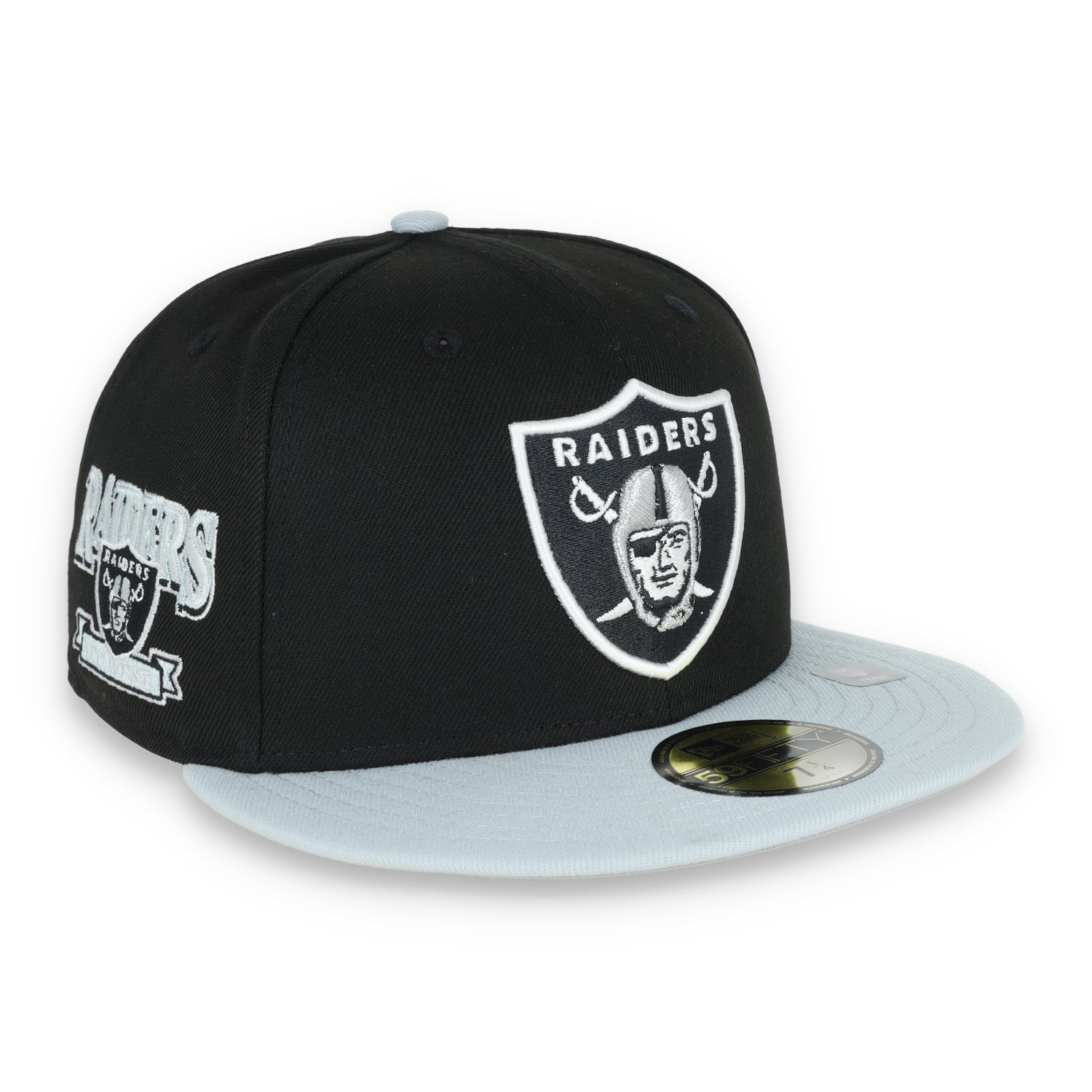 New Era Las Vegas raiders AFC West 59FIFTY Fitted Hat-Black/Grey