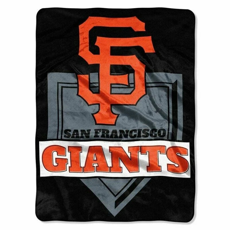 MLB San Francisco Giants Super Soft Royal Plush Raschel Throw Blanket 60"x80"