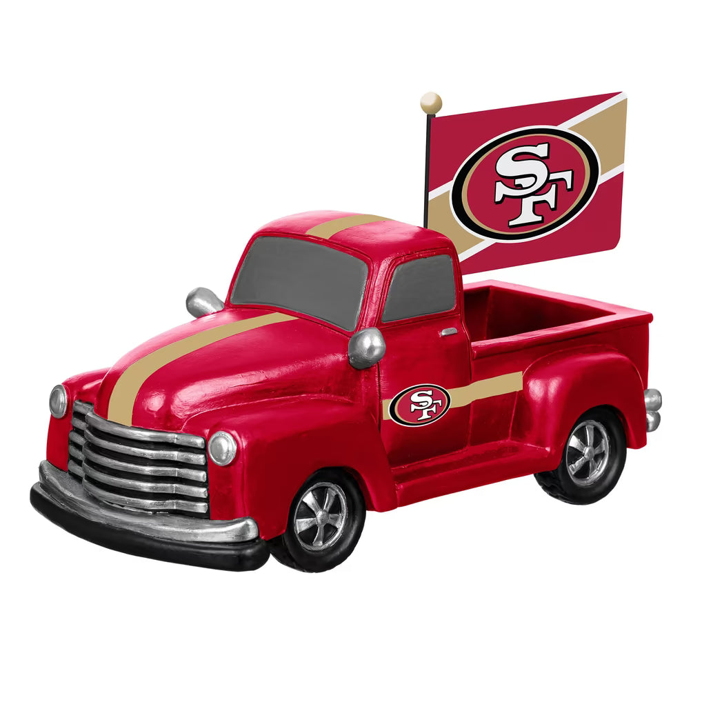 San Francisco 49ers 9" Rally Truck Garden Statue with Team Flag