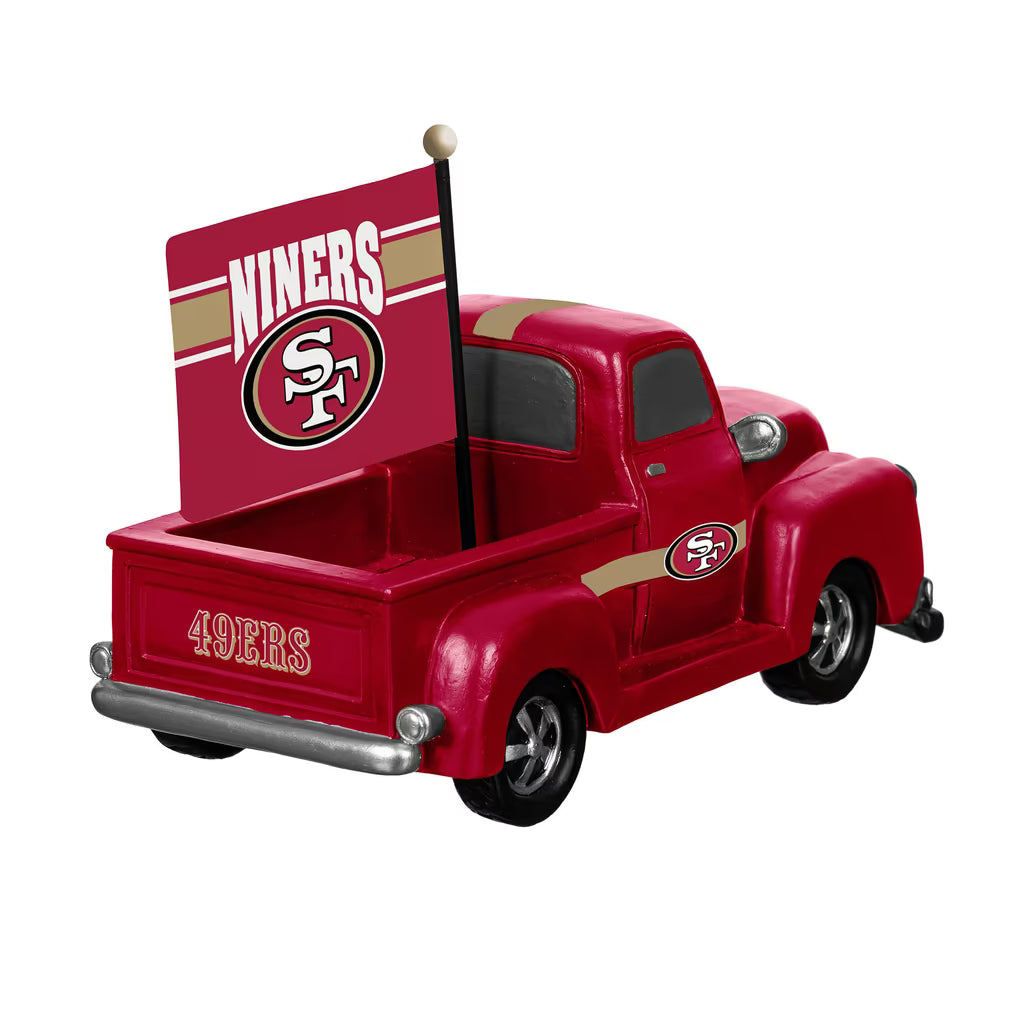 San Francisco 49ers 9" Rally Truck Garden Statue with Team Flag