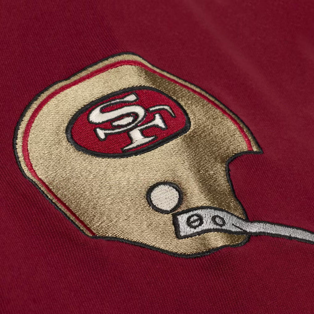 Mitchell & Ness San Francisco 49ers Scarlet Heritage Hues Oversized Fleece Hoodie