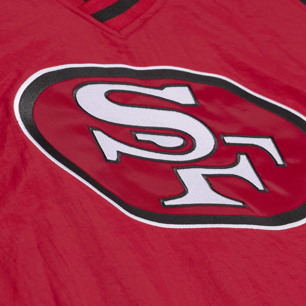 Mitchell & Ness Men's San Francisco 49ers Scarlet Vintage Nylon Pullover