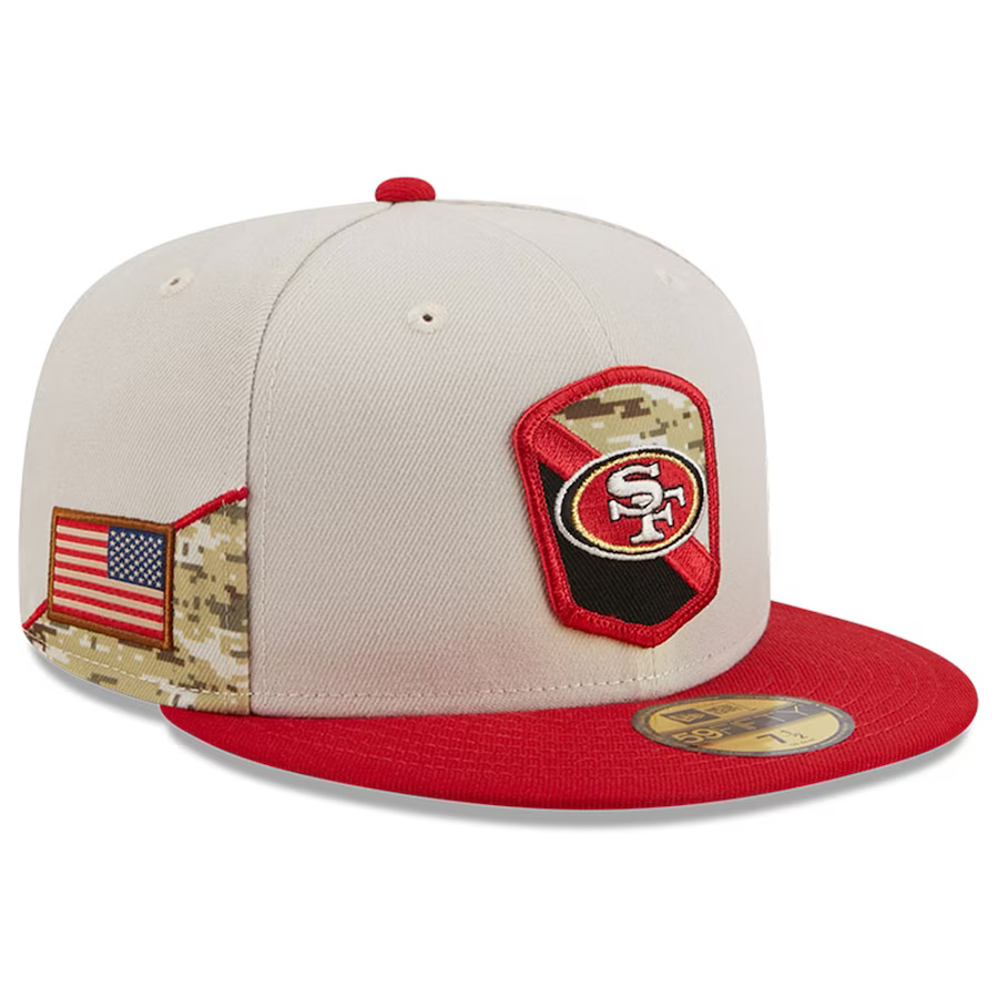 New Era San Francisco 49ers Salute To Service 59FIFTY Fitted Hat 2023