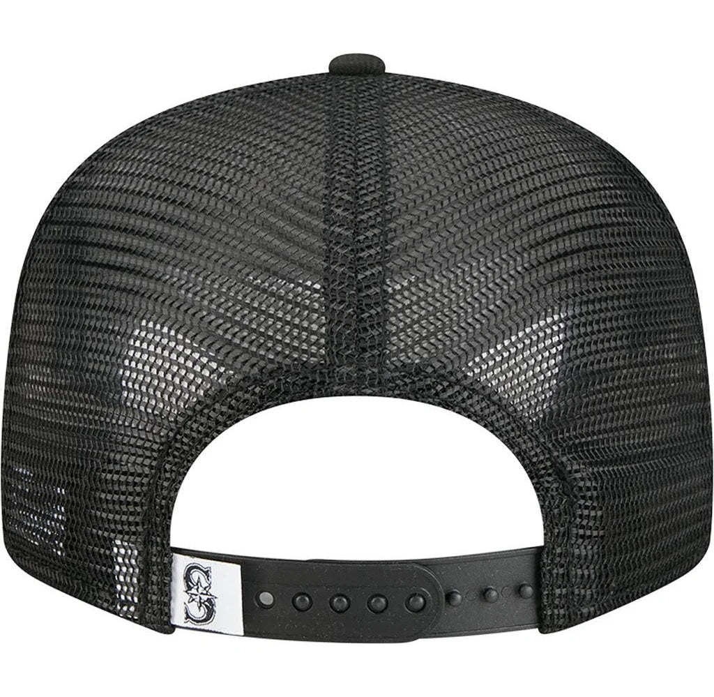 New Era Seattle Mariners 9FIFTY Trucker Snapback Hat - Black/White