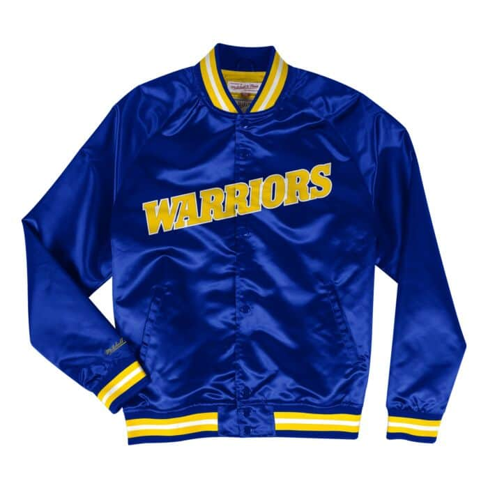 Mitchell & Ness Youth Golden State Warriors Lightweight Full-Snap Jacket-Blue