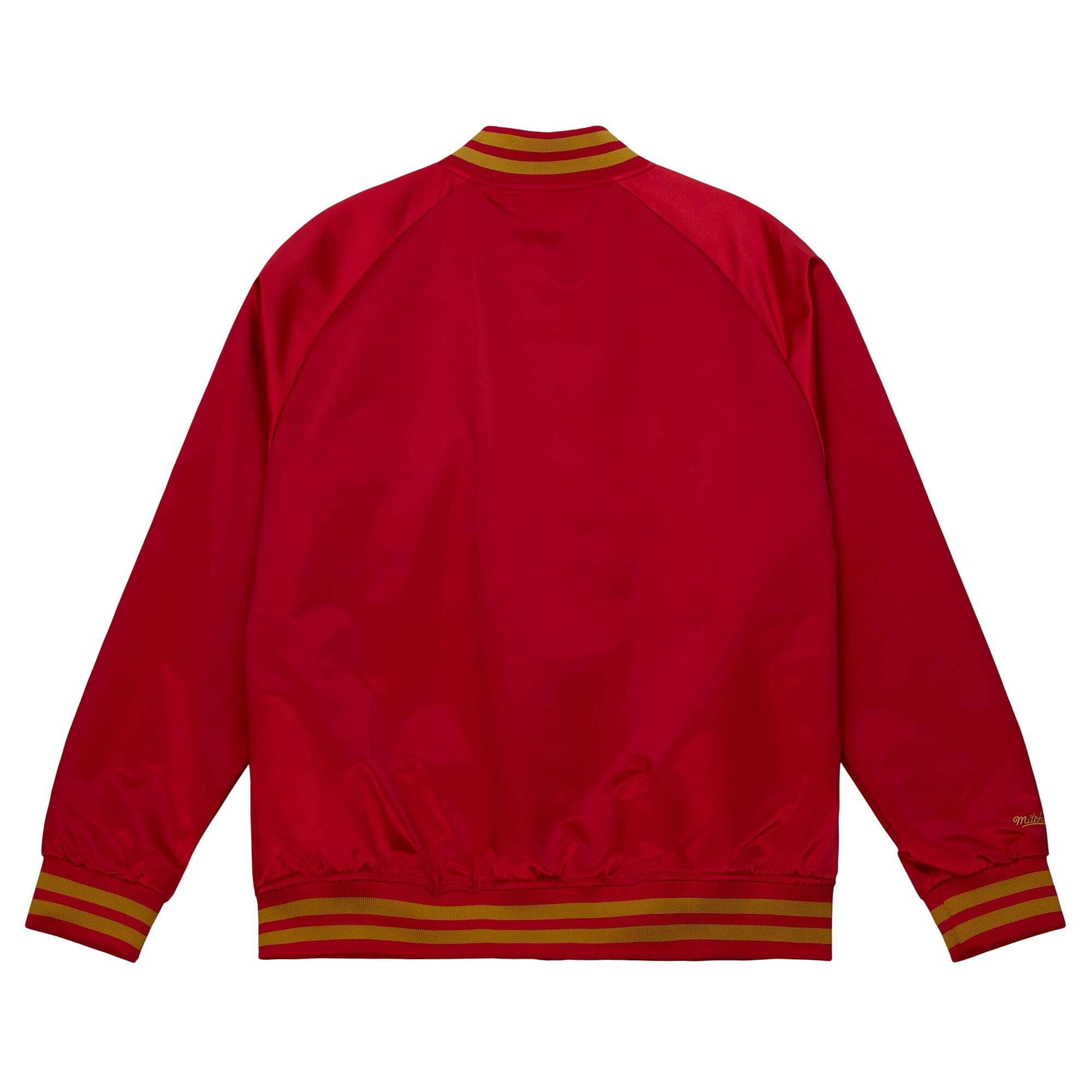 Mitchell & Ness San Francisco 49ers Lightweight Satin Jacket-RED