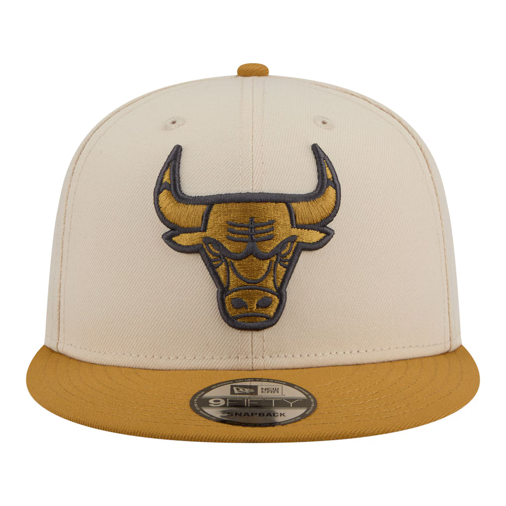 New Era Chicago Bulls Two-Tone Color Pack 2-Tone 9FIFTY Snapback-Hat-Cream/Tan
