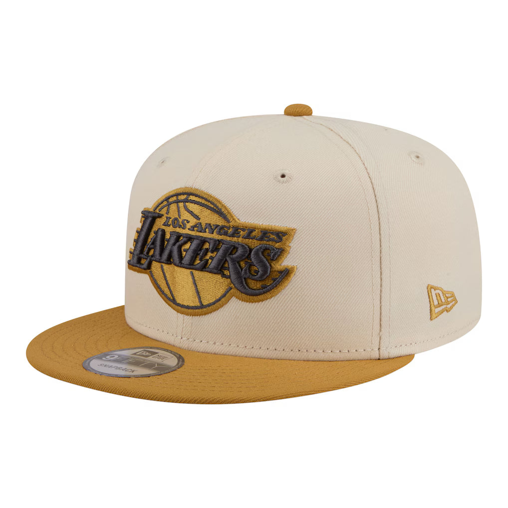 New Era Los Angeles Lakers Two-Tone Color Pack 9FIFTY Snapback Hat - Cream/Tan