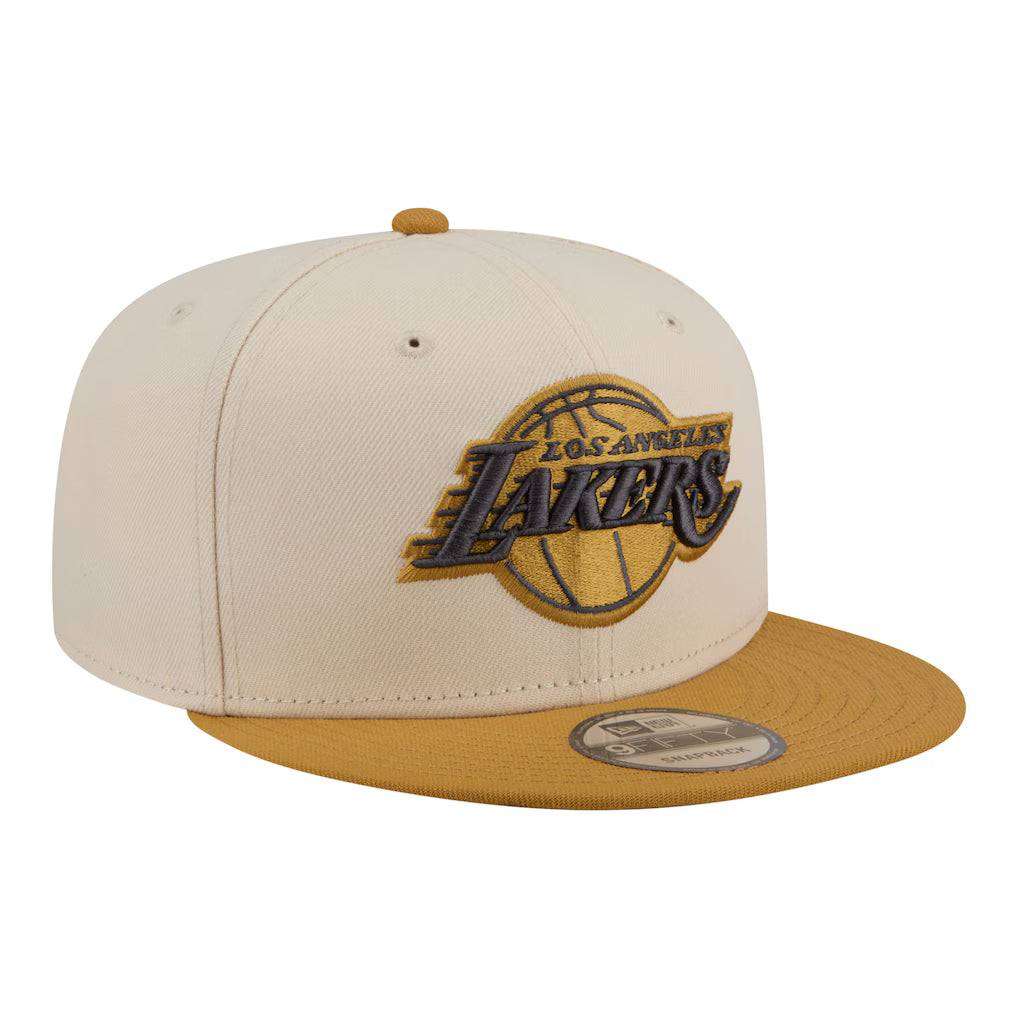 New Era Los Angeles Lakers Two-Tone Color Pack 9FIFTY Snapback Hat - Cream/Tan