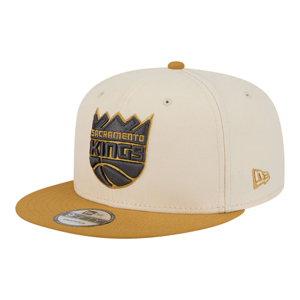 New Era Sacramento Kings Two-Tone Color Pack 9FIFTY Snapback Hat - Cream/Tan