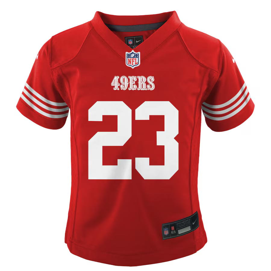 Toddler Nike Christian McCaffrey Scarlet San Francisco 49ers Game Jersey