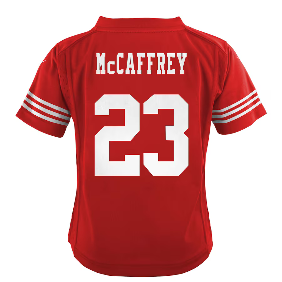 Toddler Nike Christian McCaffrey Scarlet San Francisco 49ers Game Jersey