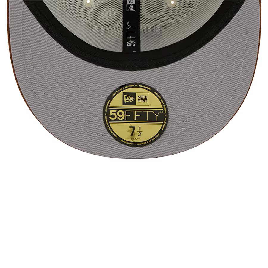 New Era Pittsburgh Pirates 2-Tone Corduroy Visor 59FIFTY Fitted Hat-Cream/Brown
