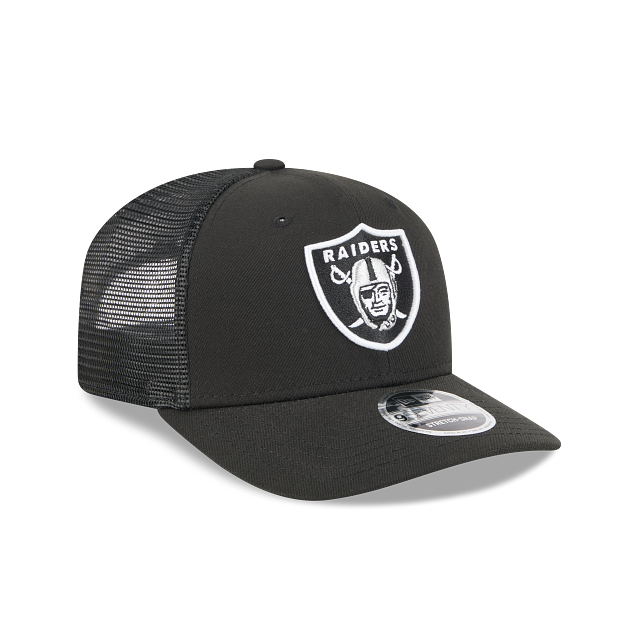 New Era Las Vegas Raiders 9SEVENTY Trucker Stretch-Snap Adjustable Hat- BLACK
