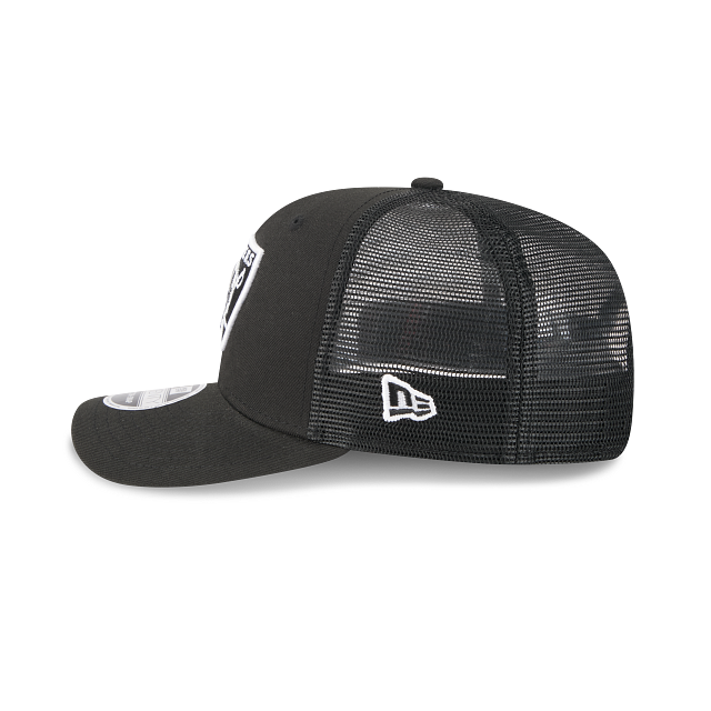 New Era Las Vegas Raiders 9SEVENTY Trucker Stretch-Snap Adjustable Hat- BLACK