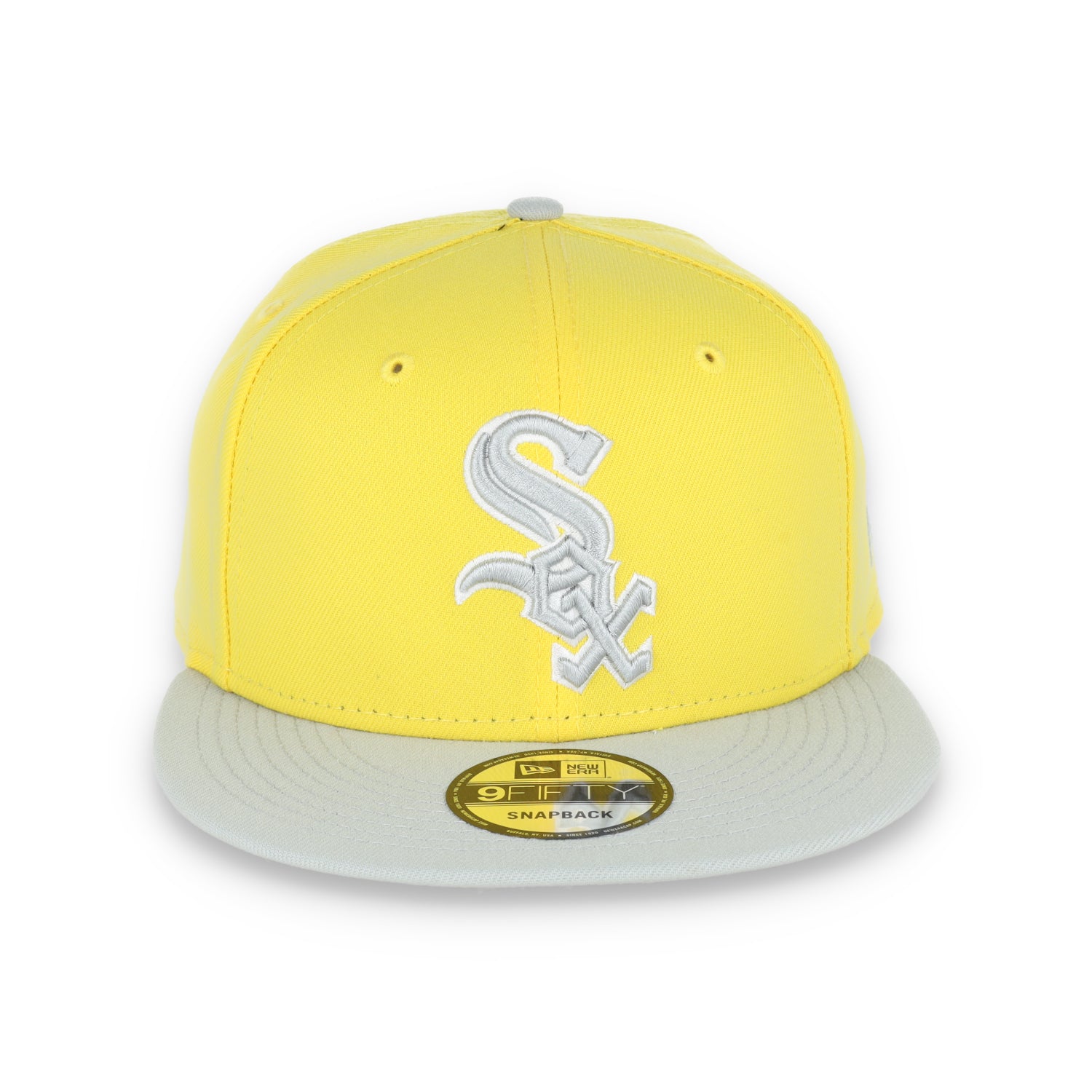 New Era White Sox Two-Tone 9FIFTY Snapback Hat-Grey/Yellow