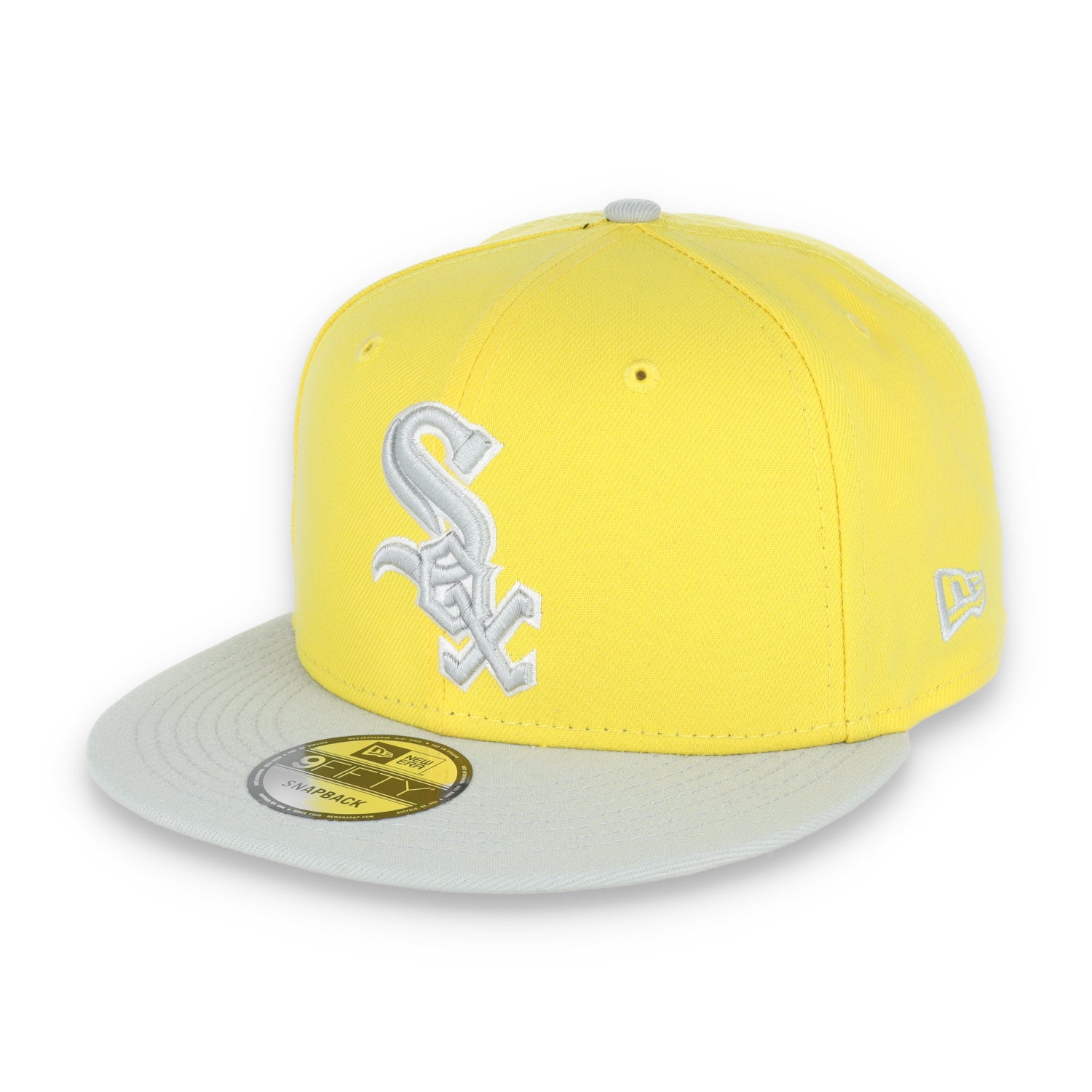 New Era White Sox Two-Tone 9FIFTY Snapback Hat-Grey/Yellow