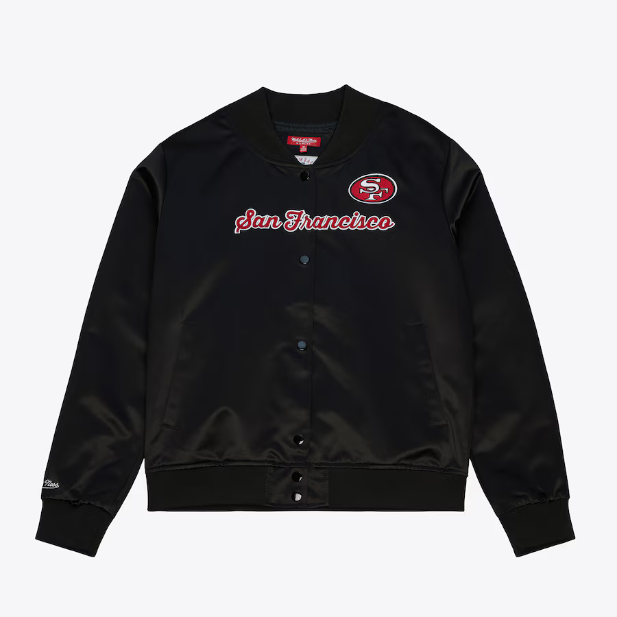 Mitchell & Ness Women's San Francisco 49ers Vintage Satin Full-Snap Jacket