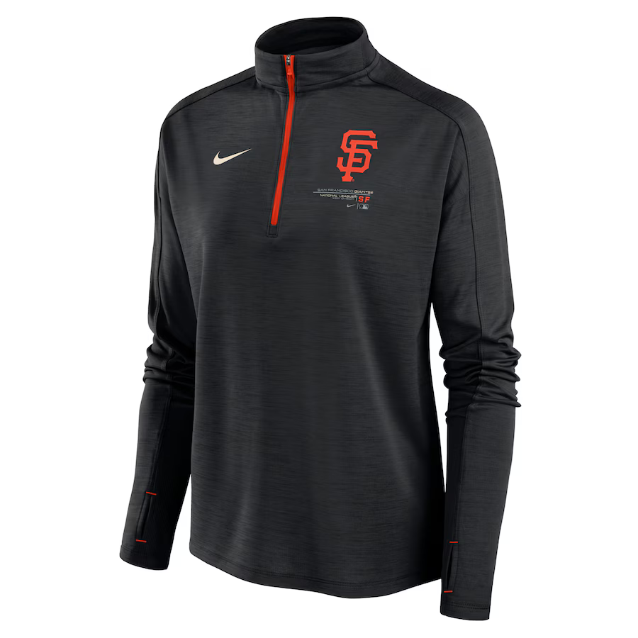 Nike Women's San Francisco Giants Pacer Quarter-Zip Top - Black