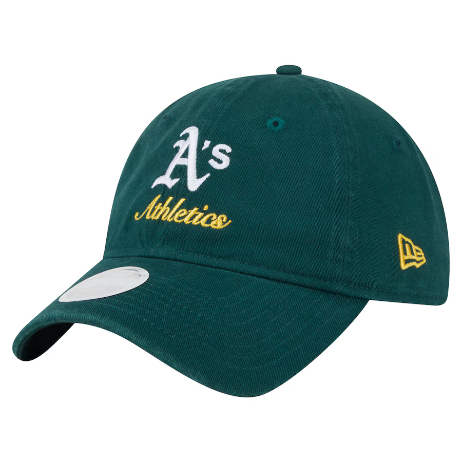 New Era Women's Oakland Athletics Preppy Team Color 9TWENTY Adjustable Hat-Green