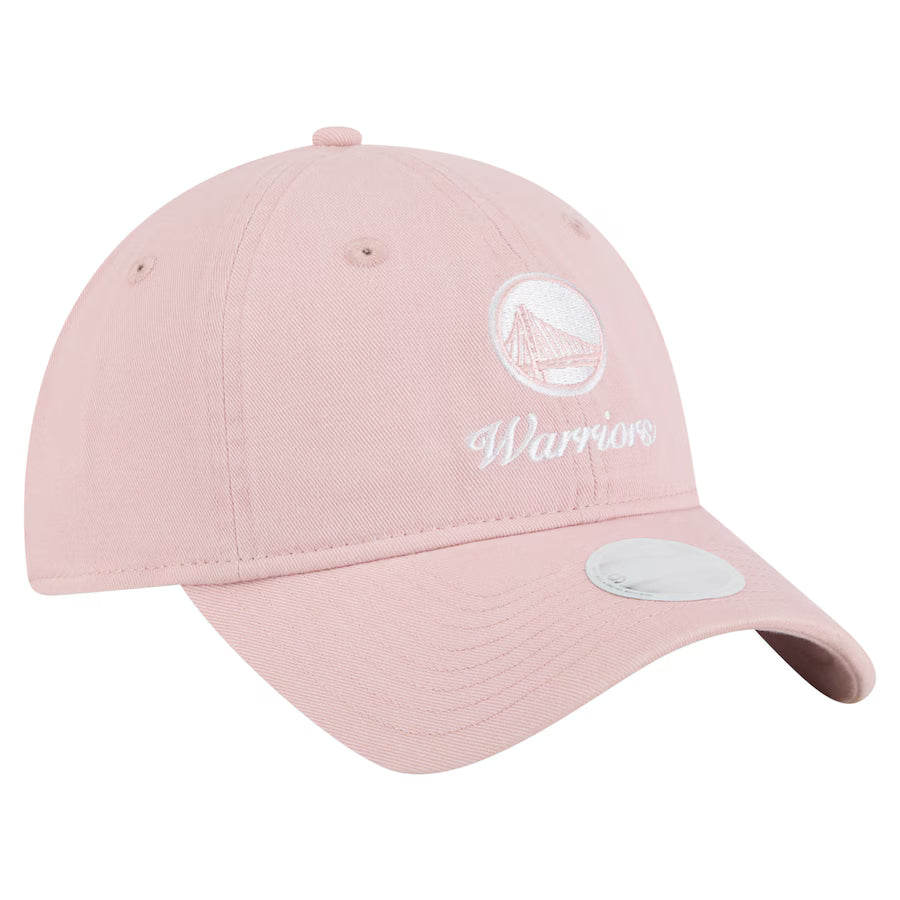 New Era Womens Golden State Warriors Preppy 9TWENTY Adjustable Hat-Pink