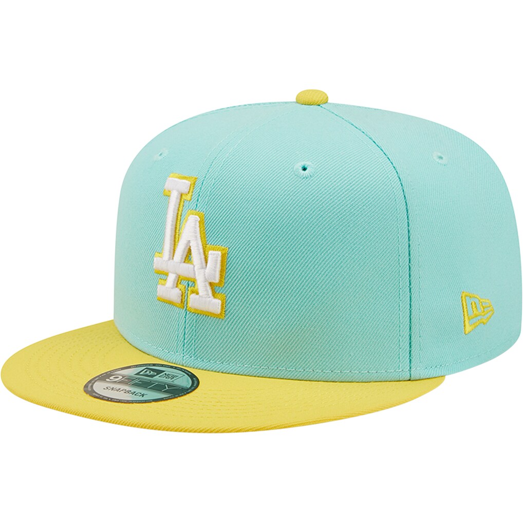 New Era Los Angeles Dodgers Color Pack Two-Tone 9FIFTY Snapback Hat-Turquoise/Yellow