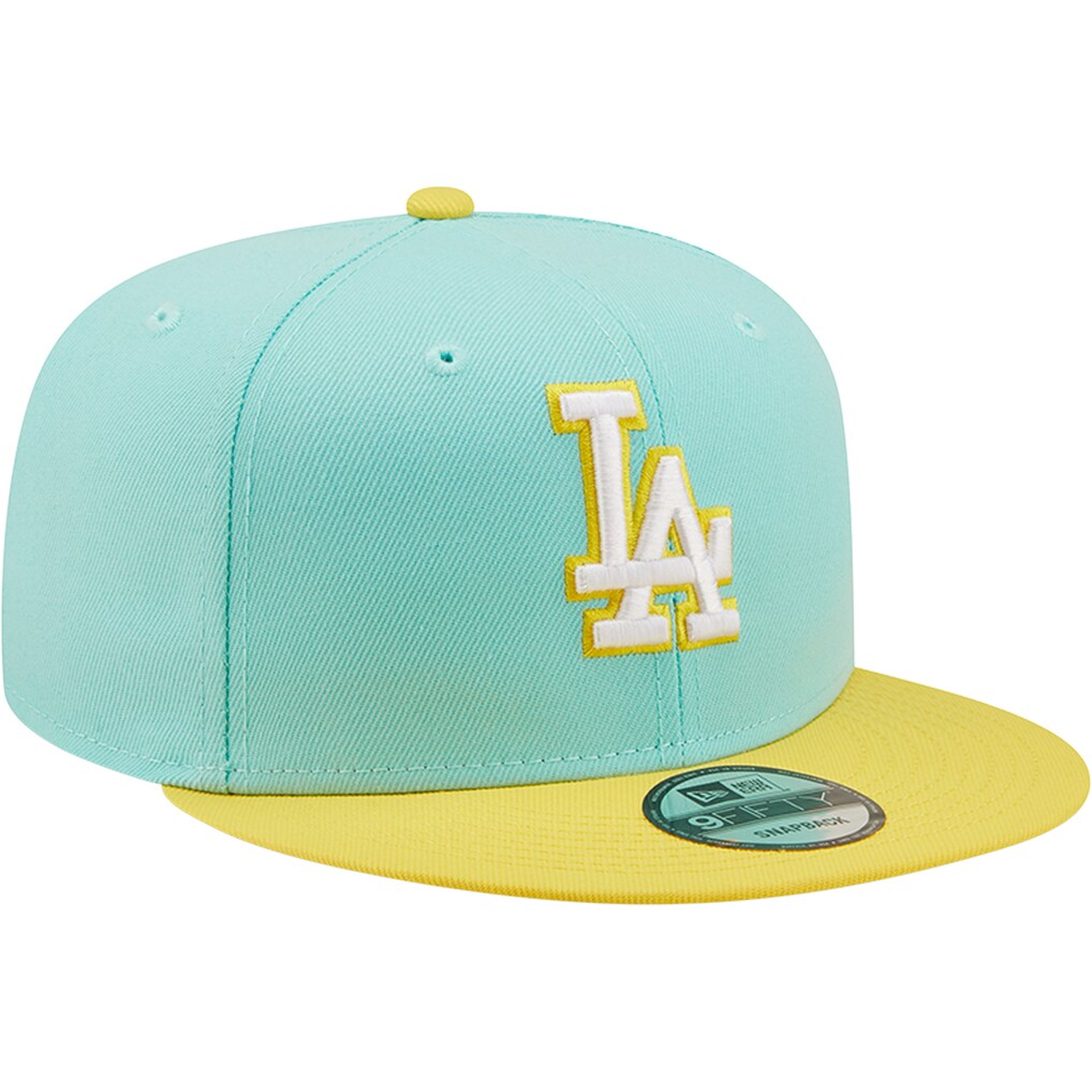New Era Los Angeles Dodgers Color Pack Two-Tone 9FIFTY Snapback Hat-Turquoise/Yellow