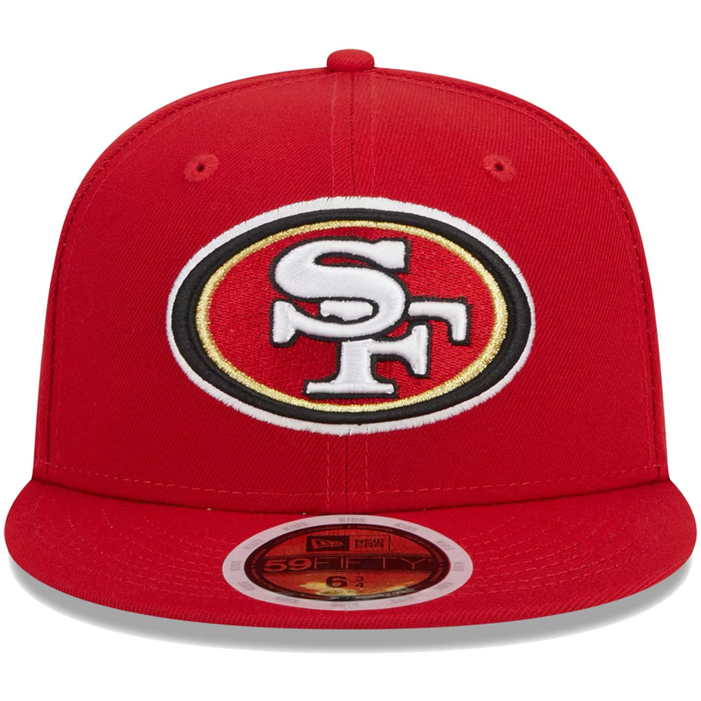 New Era Youth Scarlet San Francisco 49ers Main 59FIFTY Fitted Hat