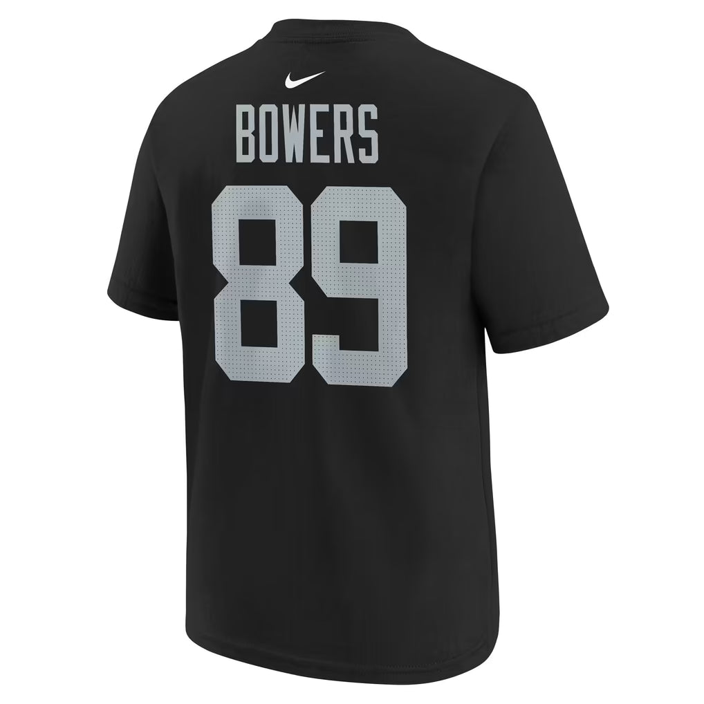 Nike Youth Las Vegas Raiders Logo Brock Bowers Player Name & Number T-Shirt