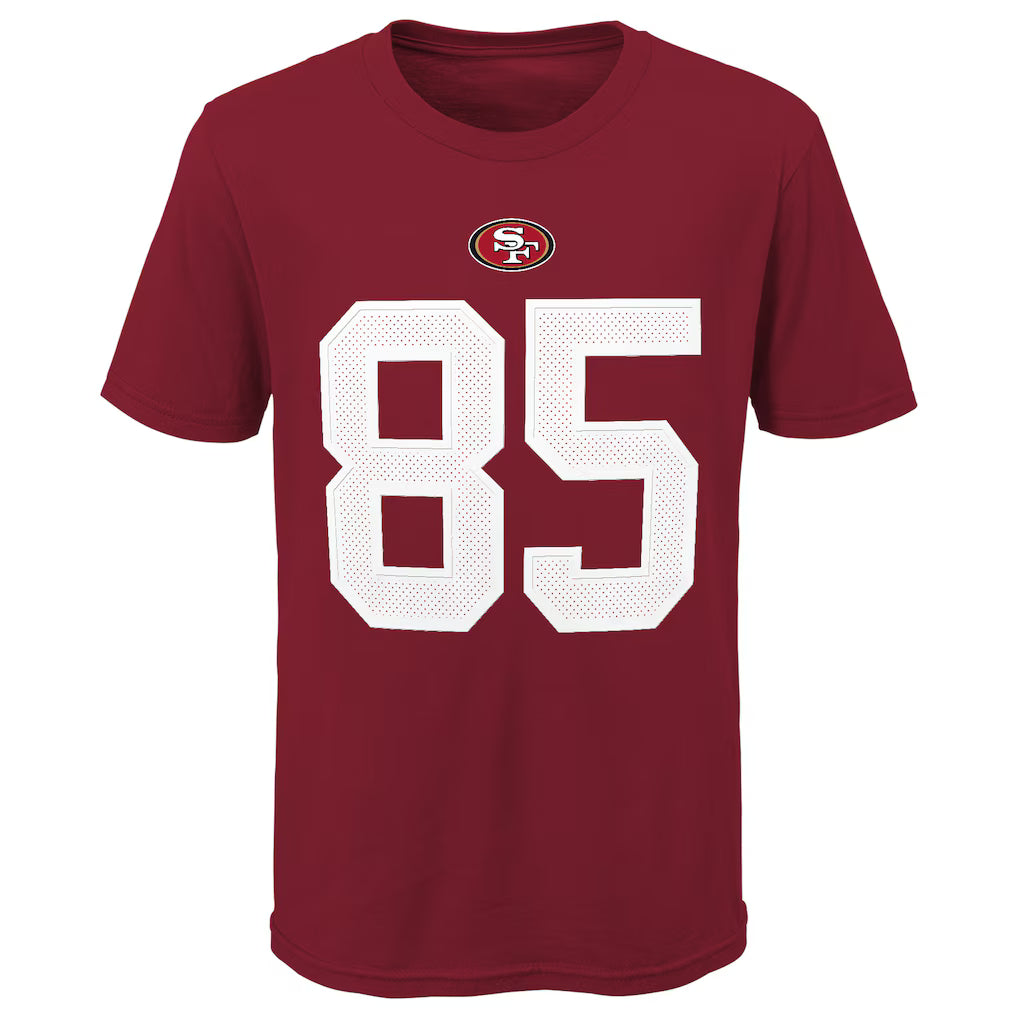 Nike Youth San Francisco 49ers Logo George Kittle Player Name & Number T-Shirt