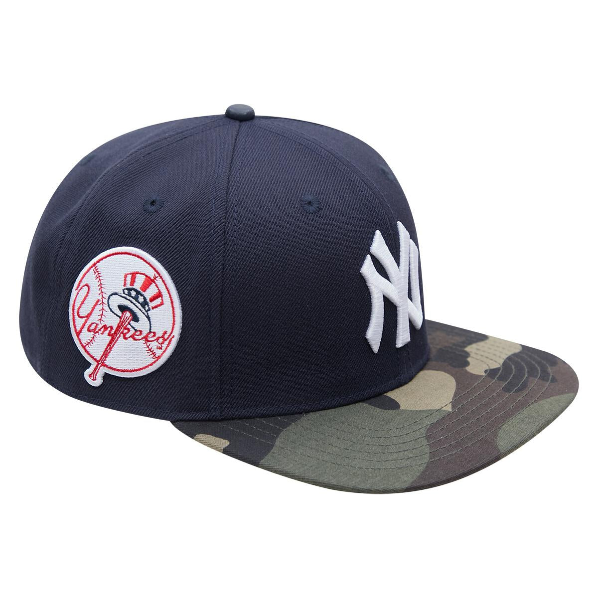 PRO STANDARD NEW YORK YANKEES LOGO SNAPBACK HAT-CAMO/NAVY