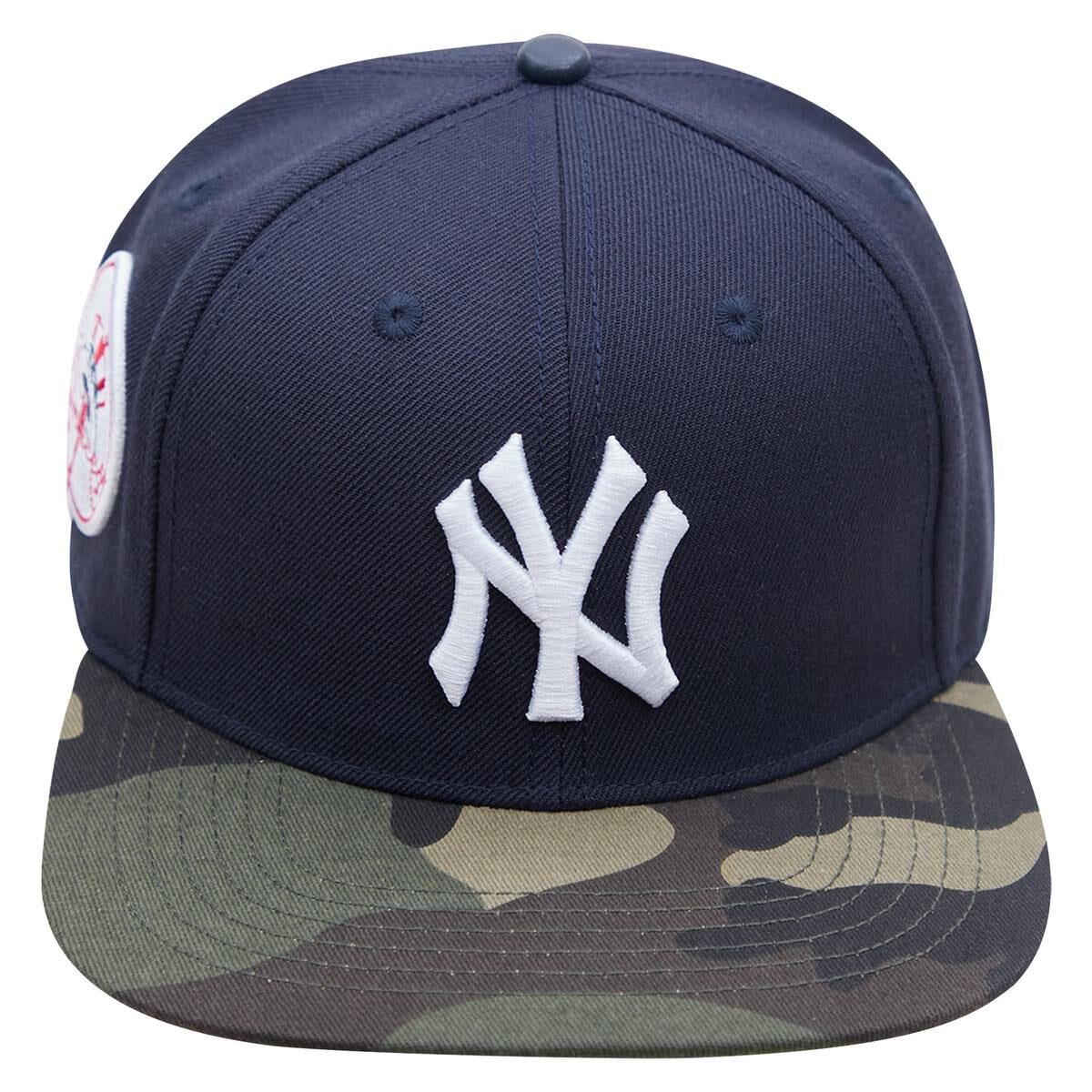 PRO STANDARD NEW YORK YANKEES LOGO SNAPBACK HAT-CAMO/NAVY