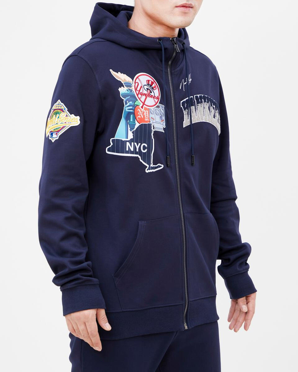 New York Yankees Home Town Logo Zipper Hoodie