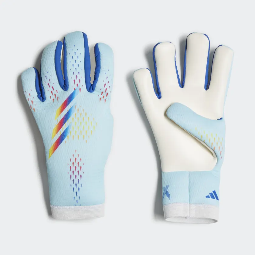Adidas JR X Speedportal Training Gloves-Clear Aqua / Solar Red / Power Blue