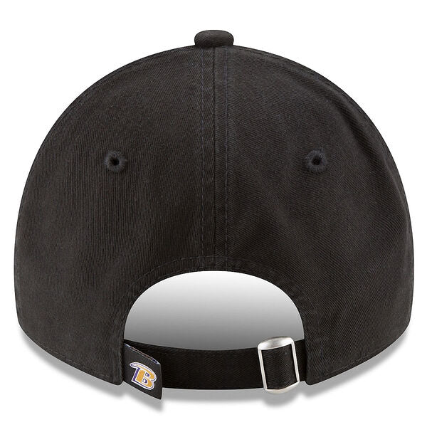 Baltimore Ravens NEW ERA CORE CLASSIC BLACK 9TWENTY ADJUSTABLE HAT
