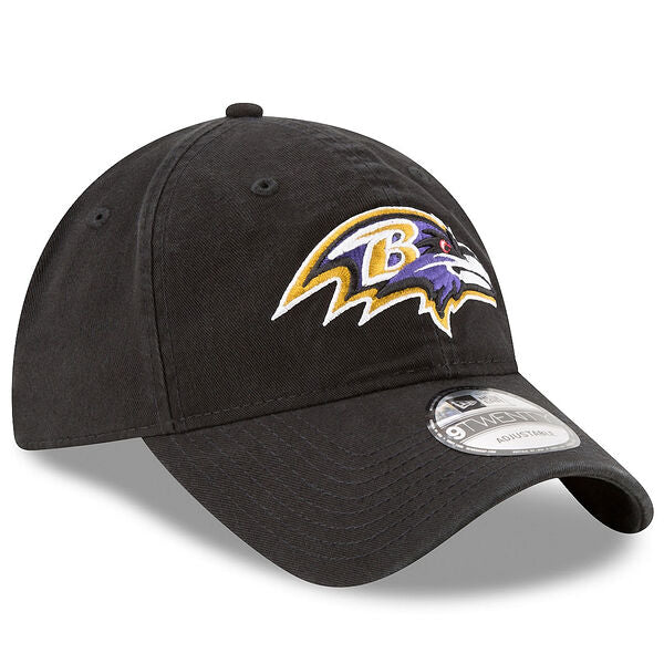 Baltimore Ravens NEW ERA CORE CLASSIC BLACK 9TWENTY ADJUSTABLE HAT