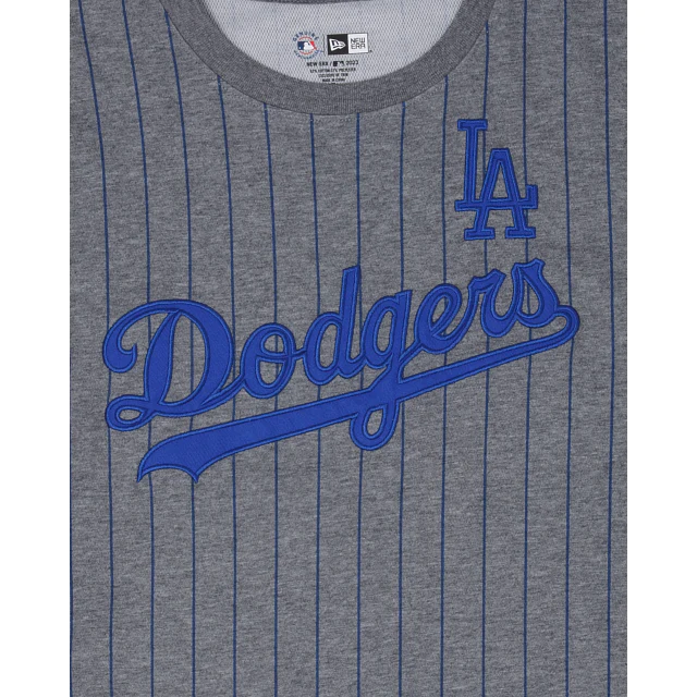 New Era Los Angeles Dodgers Striped Gray T-Shirt-Grey