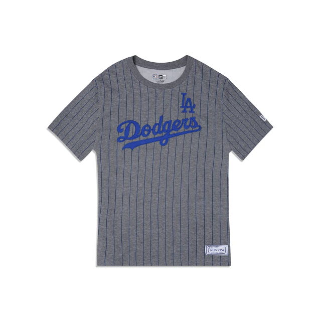 New Era Los Angeles Dodgers Striped Gray T-Shirt-Grey