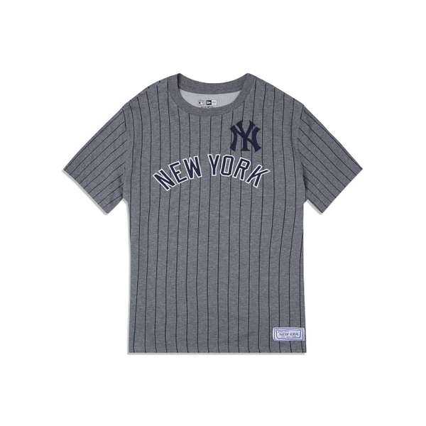 New Era New York Yankees Striped Gray T-Shirt-Grey