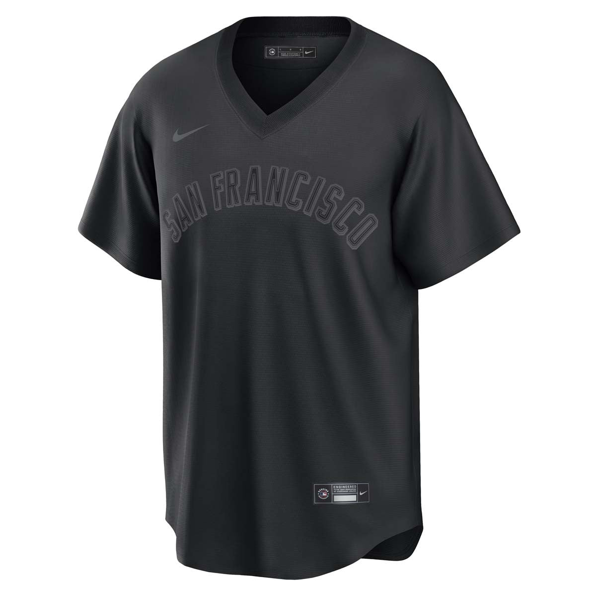 Men's San Francisco Giants Nike Black Pitch Black Fashion Replica Jersey