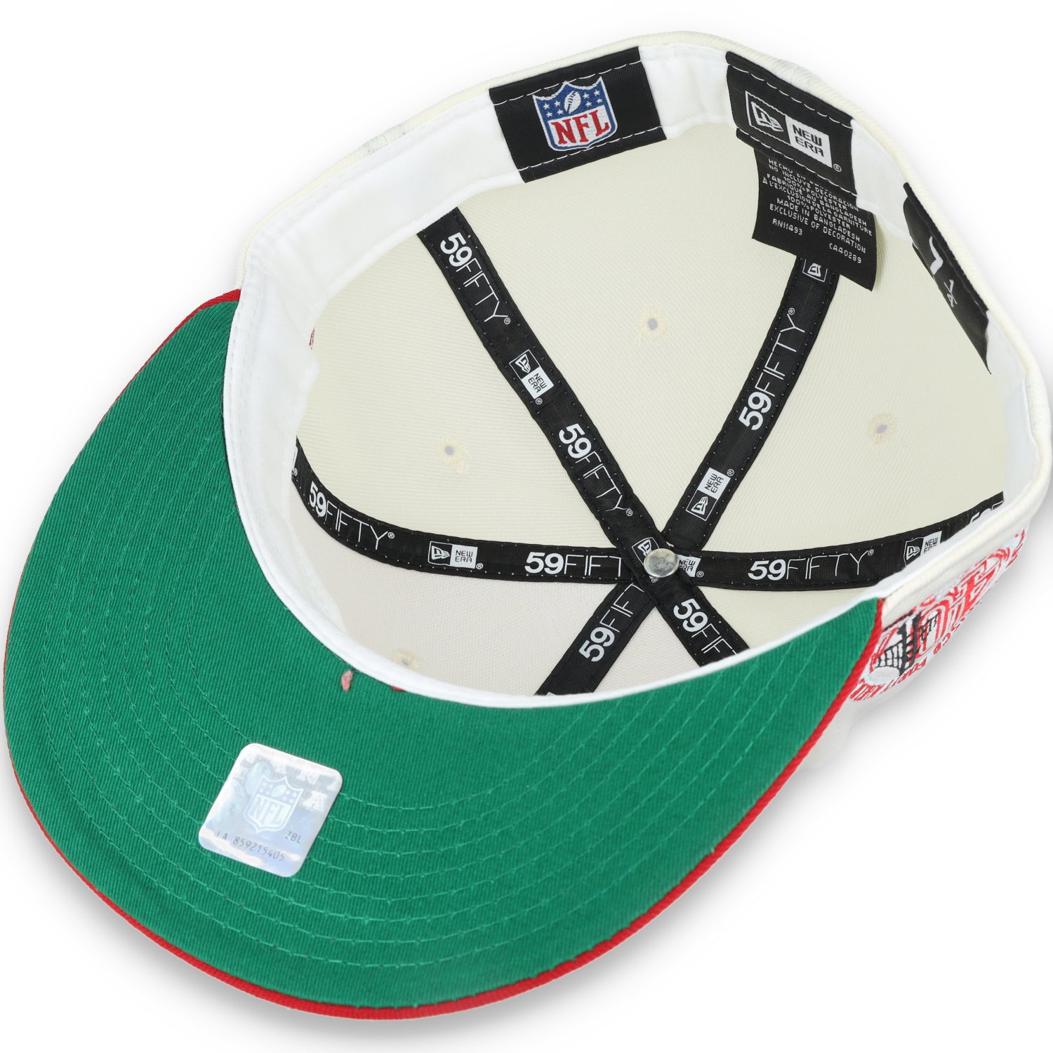 NEW ERA SAN FRANCISCO 49ERS 40TH ANNIVERSARY SIDE PATCH 59FIFTY FITTED HAT-CHROME/RED