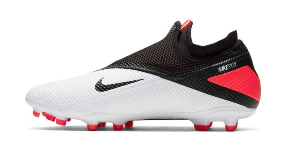 Nike Phantom Vision 2 Academy Dynamic Fit MG- WHITE/BLACK/LASER CRIMSON