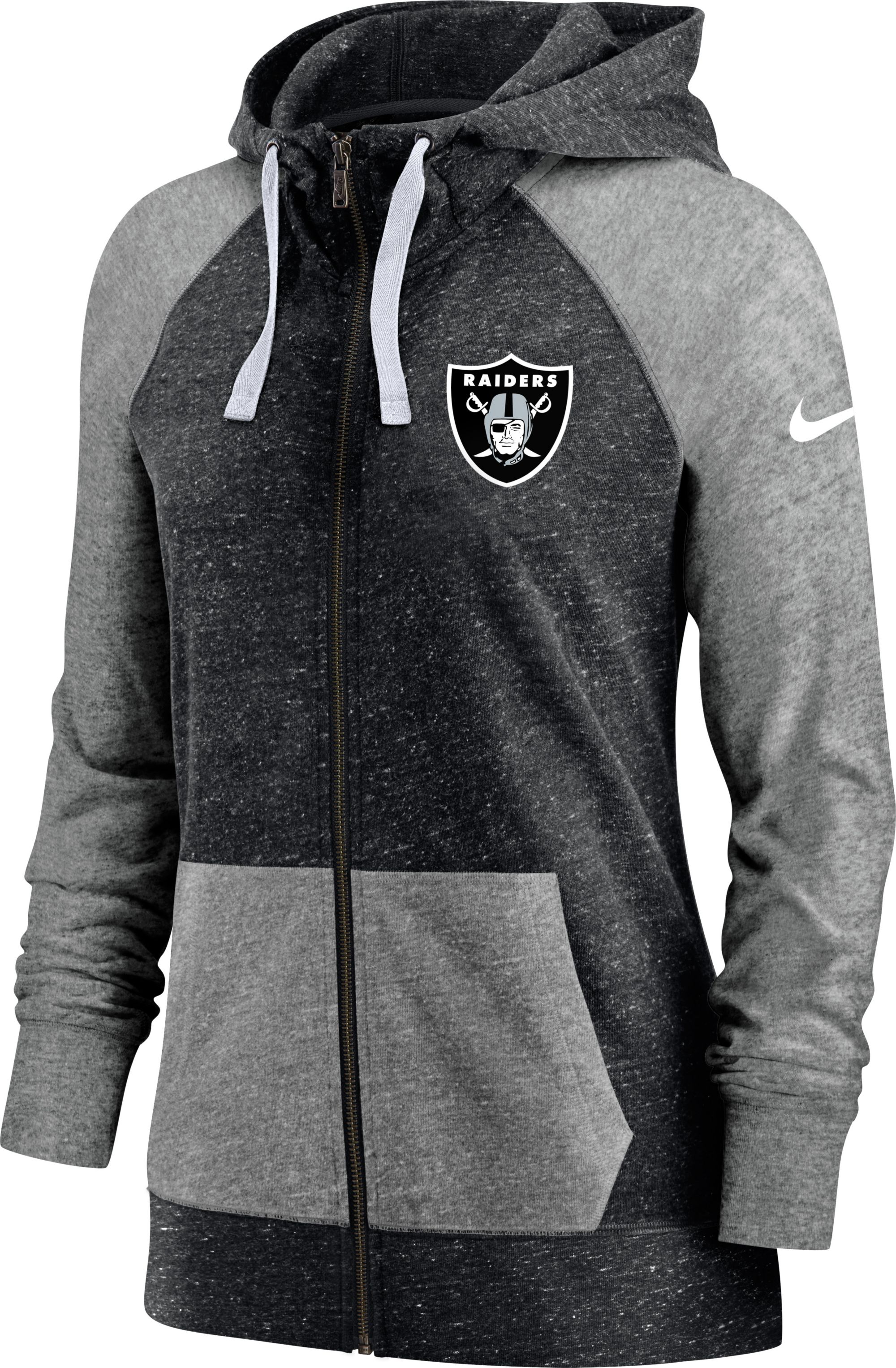 Nike Women's Las Vegas Raiders Gym Vintage Black Full-Zip Hoodie